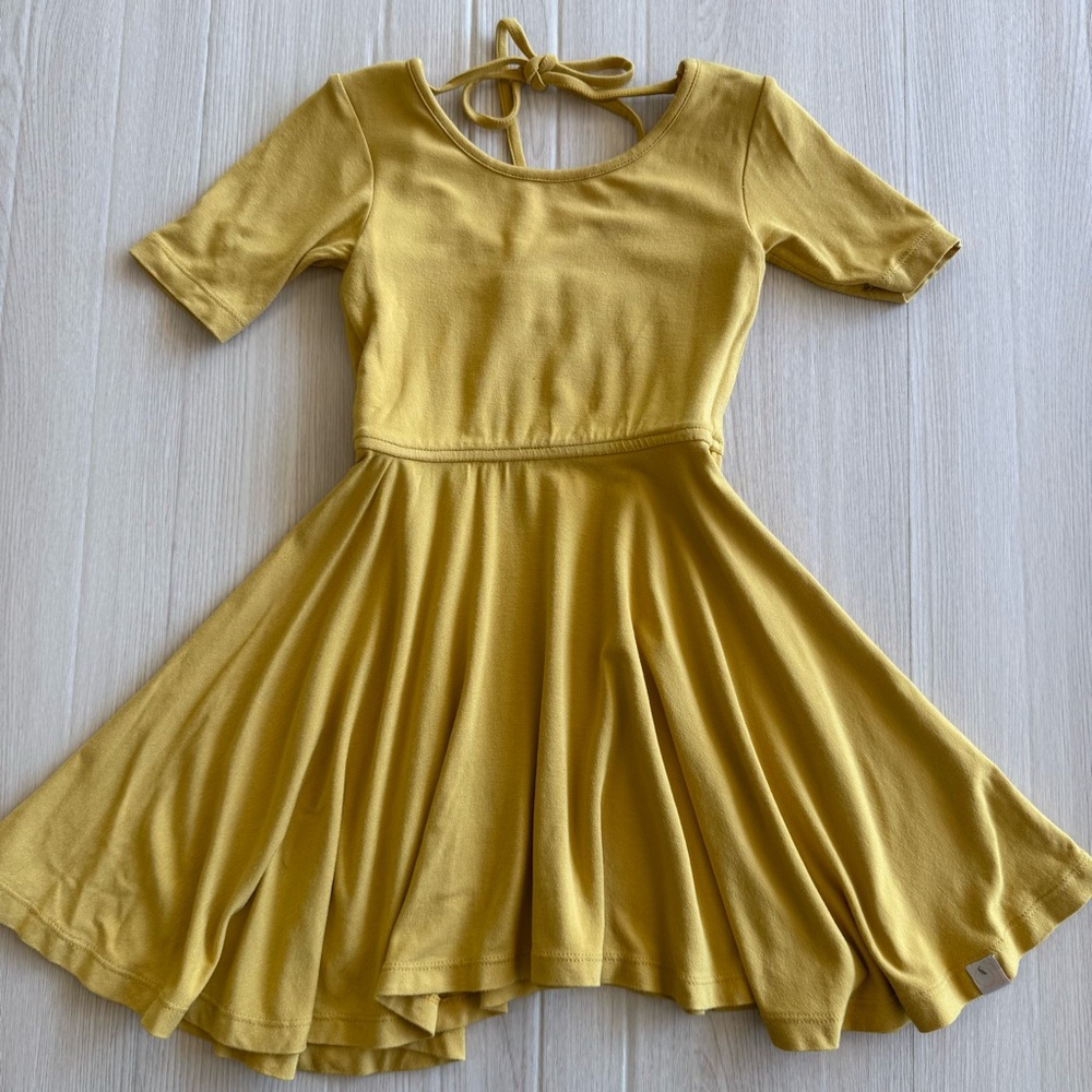 Omi Jo by Well Dressed Wolf Mustard Twirl Dress | Tie Back Size 3
